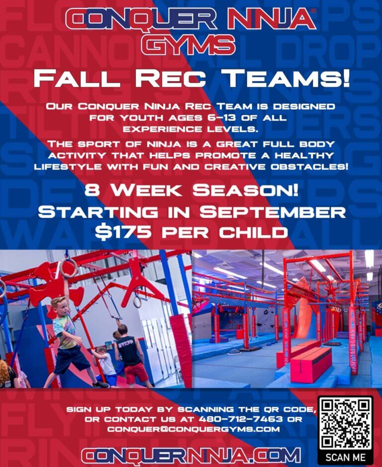 CONQUER NINJA GYMS | Join Conquer Ninja Rec Teams!