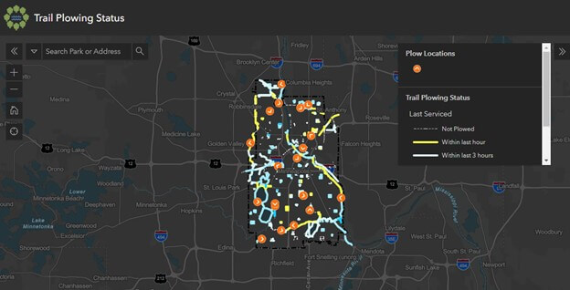 THE MINNEAPOLIS APP TELLS YOU ﻿TRAILS PLOWED AFTER IT SNOWS
