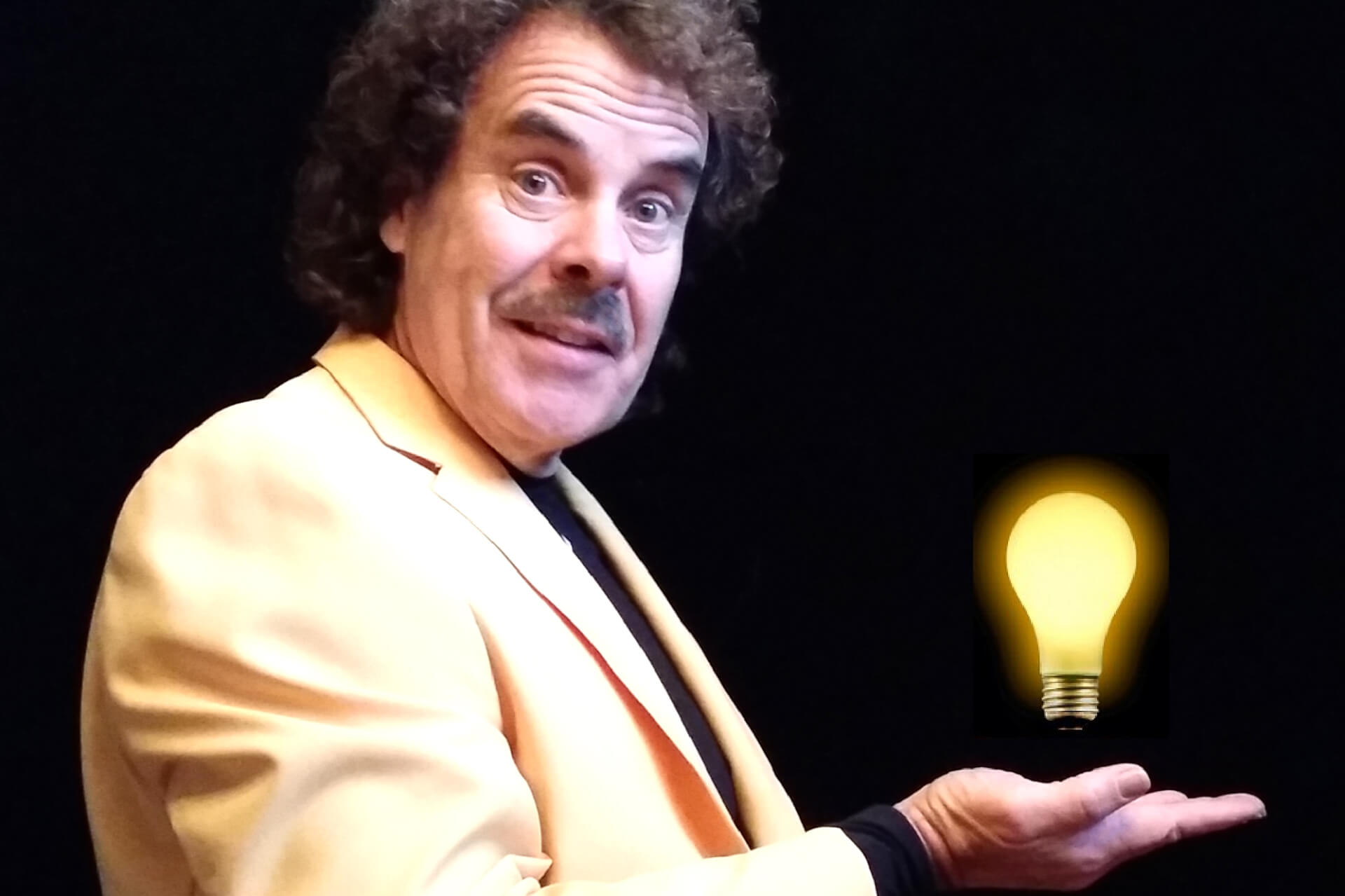Kevin Hall, The Magic Maniac - Slider Image 4 - Kevin Floating Bulb Resized 1