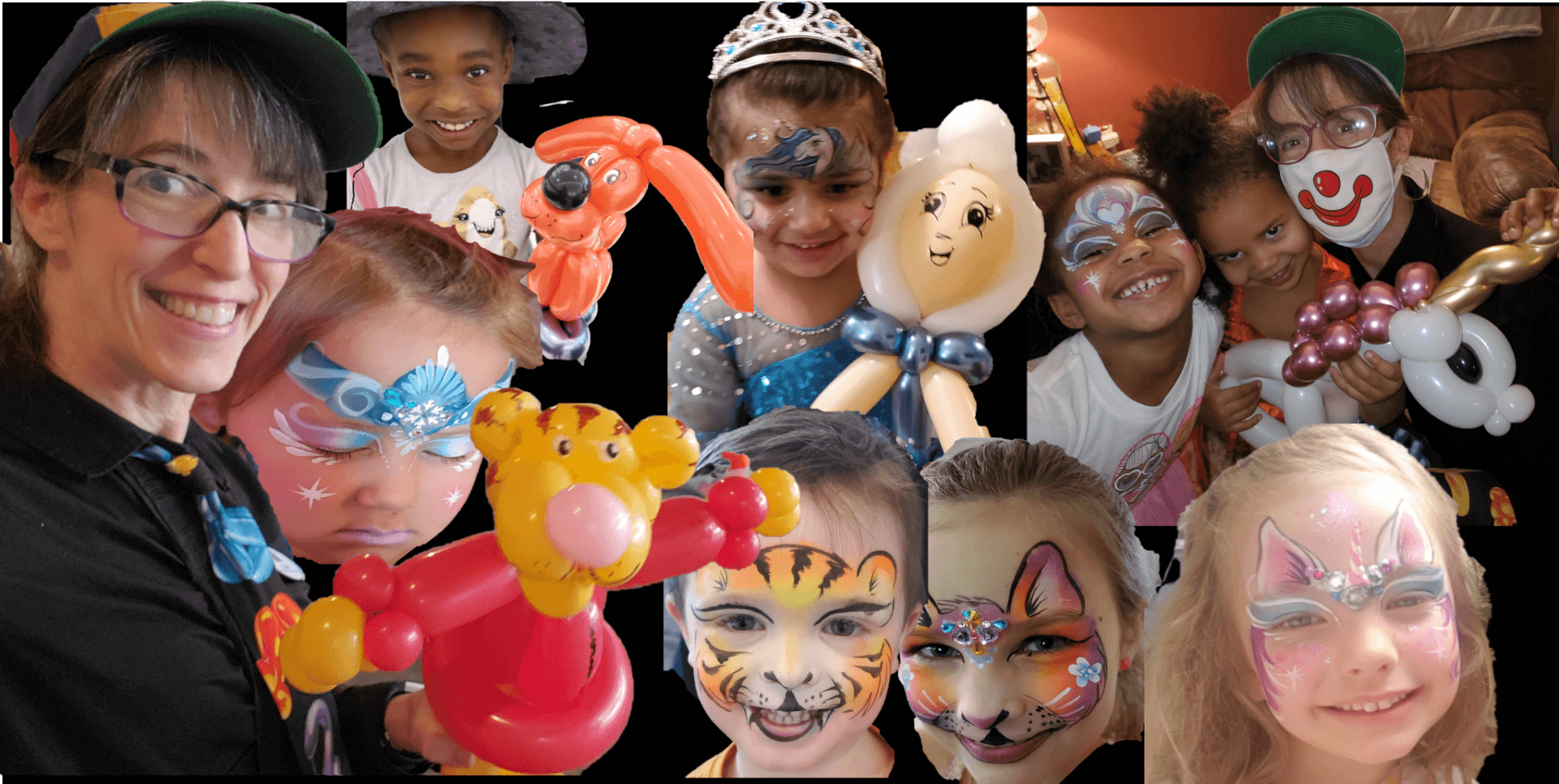 A Touch of Magic Entertainment - Slider Image 3 - Lori Face Painting Balloon Sculpture Collage Fp Bs 2022 Atouchofmagicmn