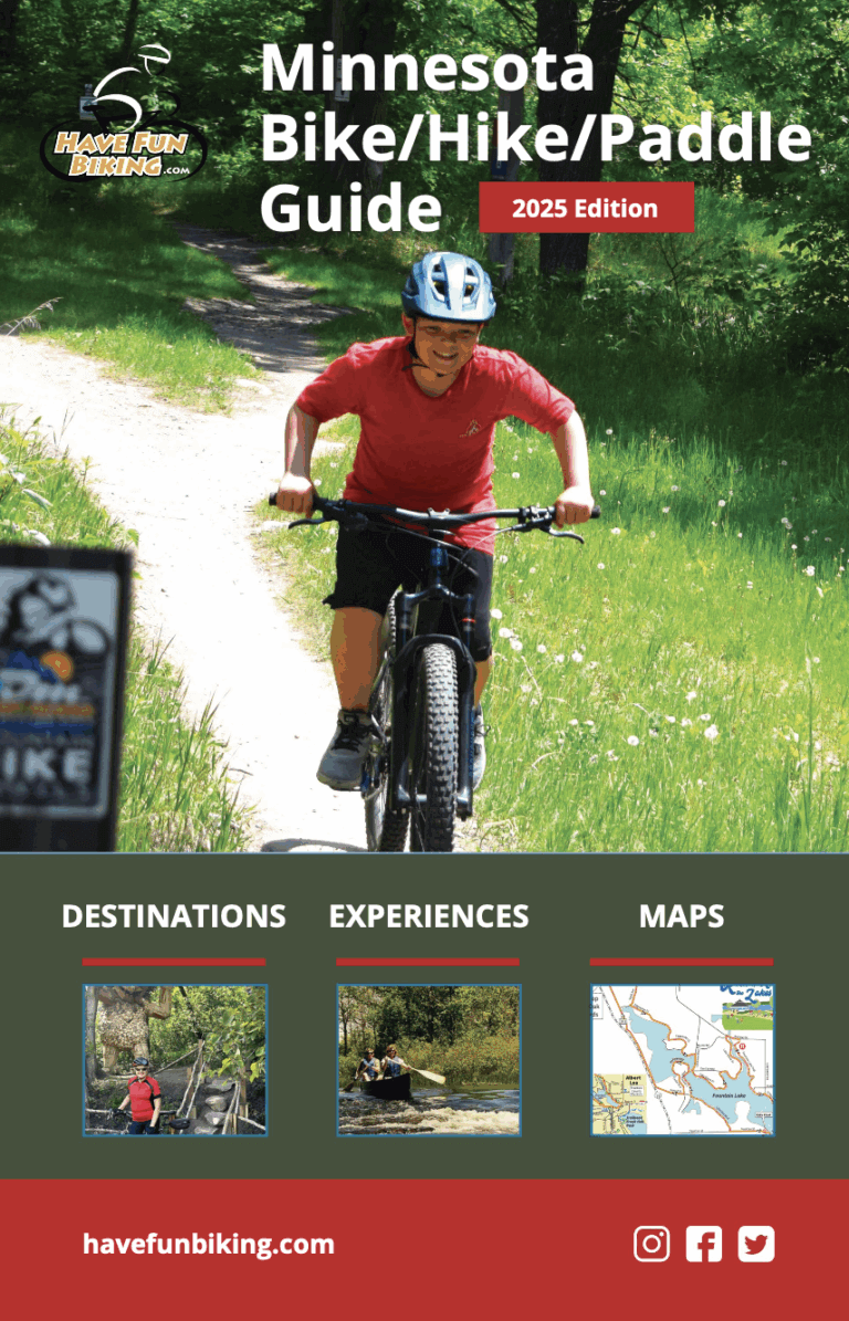 THE MN BIKE/HIKE/PADDLE GUIDE HAS MANY FUN DESTINATIONS TO EXPLORE